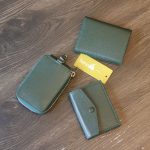 Ví da handmade đựng thẻ nhỏ gọn tiện lợi VDNT14 combo màu xanh
