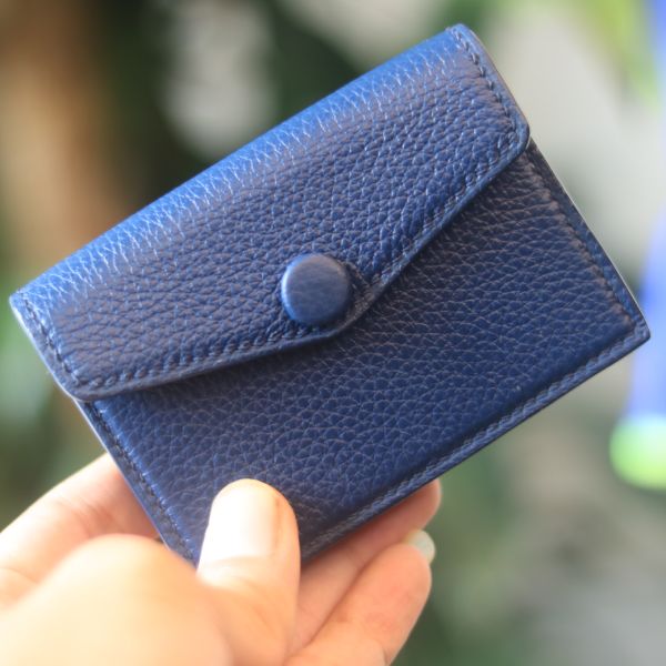 Ví da handmade đựng thẻ nhỏ gọn tiện lợi VDNT14 Navy