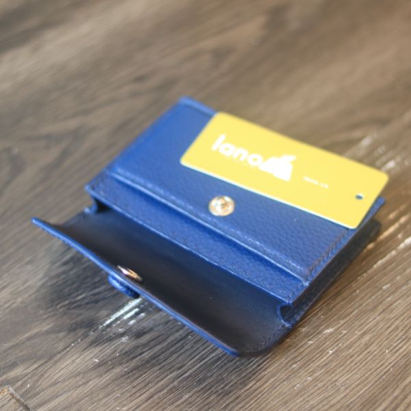 Ví da handmade đựng thẻ nhỏ gọn tiện lợi VDNT14 Navy nội thất