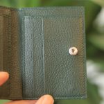 Ví da nam mini handmade gọn gàng sang trọng Lano VDNTK031 ngăn thẻ bên phải