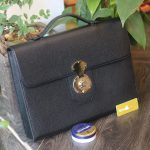 Cặp da công sở handmade khâu tay thủ công từ da bò nhập khẩu Lano CDH04 góc nghiêng 1