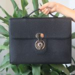 Cặp da công sở handmade khâu tay thủ công từ da bò nhập khẩu Lano CDH04 xách tay