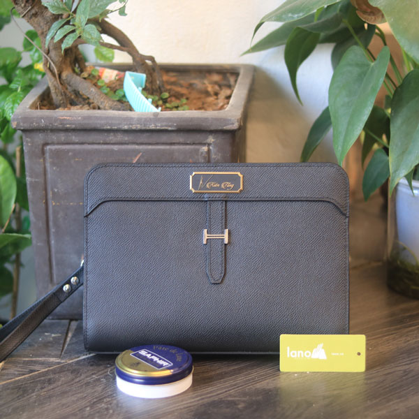 Túi Clutch da epsom nhập khẩu handmade khâu tay thù công Lano CLTK031