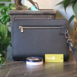 Túi Clutch da epsom nhập khẩu handmade khâu tay thù công Lano CLTK031 mặt sau
