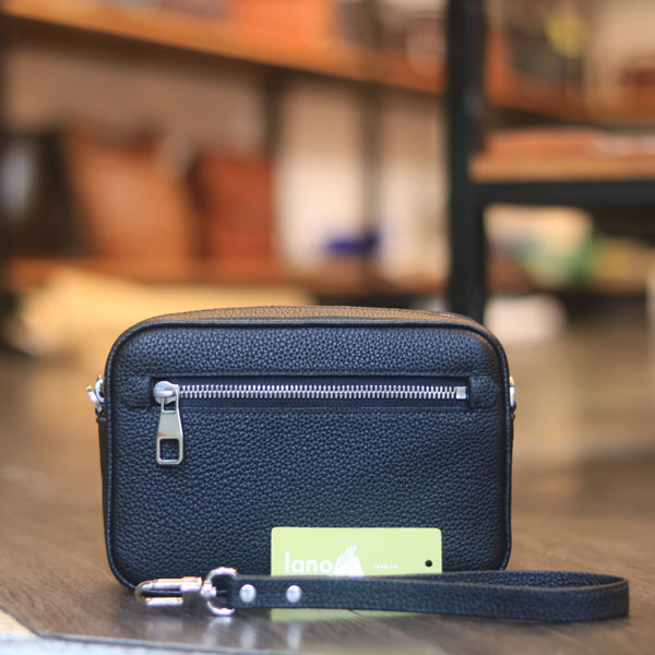 Túi clutch size 19 da togo Italia khâu tay thủ công Lano CLTK030 mặt trước