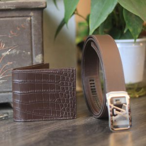 Ví da cá sấu handmade có vách ngăn Lano VCSTK018