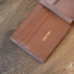 Ví da cá sấu handmade có vách ngăn Lano VCSTK018 dập tên theo yêu cầu