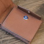 Ví da cá sấu handmade có vách ngăn Lano VCSTK018 nắp ngăn để xu