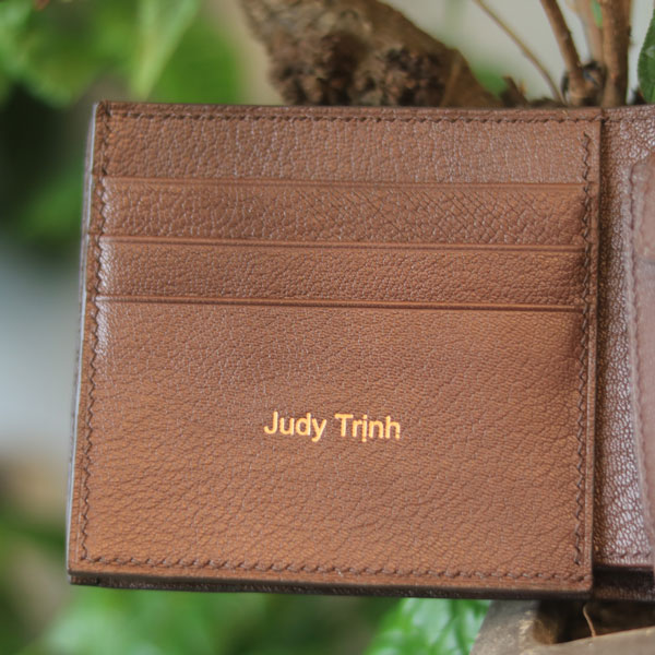 Ví da cá sấu handmade có vách ngăn Lano VCSTK018 ngăn để thẻ