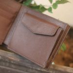 Ví da cá sấu handmade có vách ngăn Lano VCSTK018 ngăn để xu