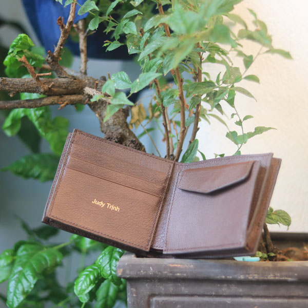 Ví da cá sấu handmade có vách ngăn Lano VCSTK018 thời trang
