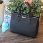 Túi Tote Da bò togo cao cấp Handmade Đựng Laptop 13inch Lano TDH012 góc nghiêng