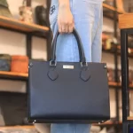 Túi Tote Da bò togo cao cấp Handmade Đựng Laptop 13inch Lano TDH012 xách tay