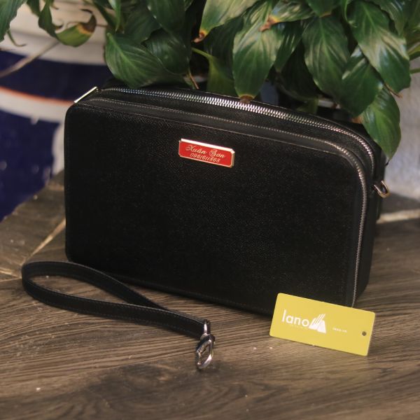 Túi clutch handmade khâu tay thủ công Lano CLTK033 góc nghiêng