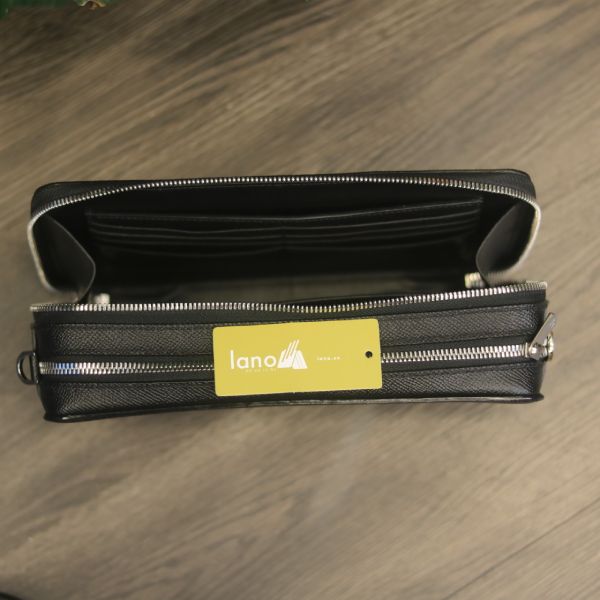 Túi clutch handmade khâu tay thủ công Lano CLTK033 ngăn ngoài