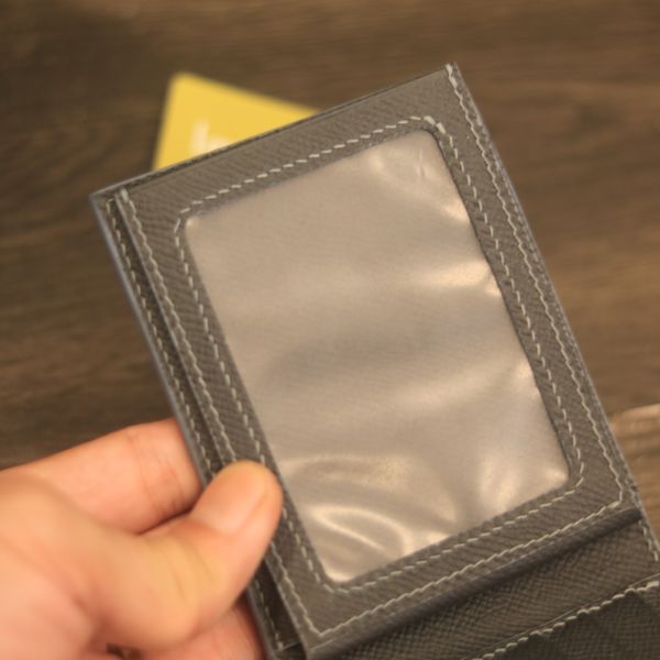 Ví da handmade khâu tay thủ công sang trọng lịch lãm Lano VDNTK035 ngăn bóng kính