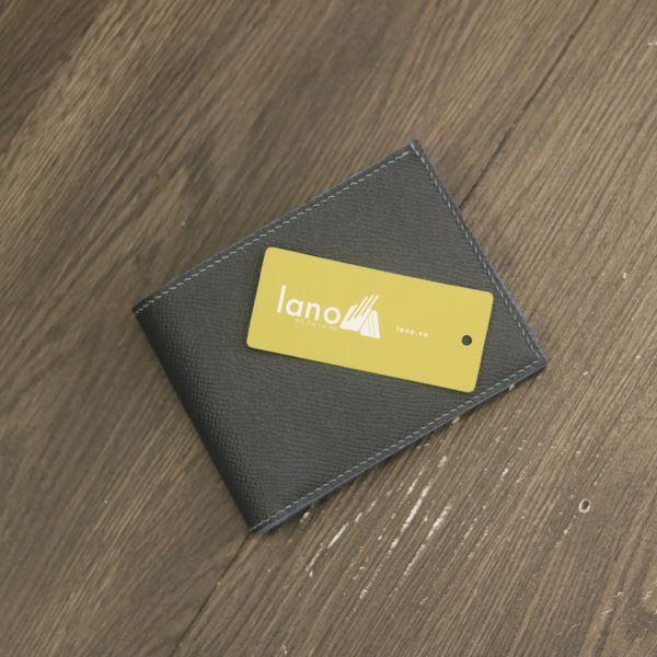 Ví da handmade khâu tay thủ công sang trọng lịch lãm Lano VDNTK035 mặt trước