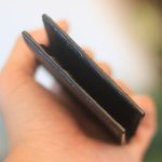 Ví da mini handmade khâu tay thủ công Lano VDNTK036 cạnh ví