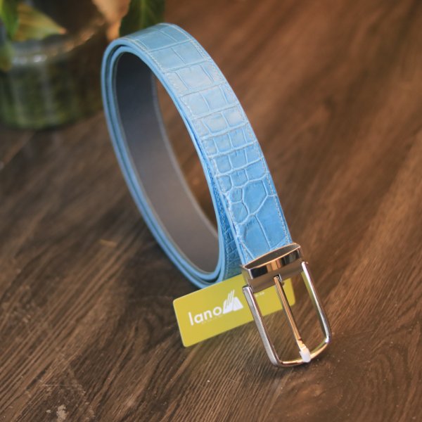 Dây thắt lưng da cá sấu handmade khâu tay thủ công TLH09