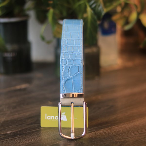 Dây thắt lưng da cá sấu handmade khâu tay thủ công TLH09 thời trang