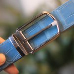 Dây thắt lưng da cá sấu handmade khâu tay thủ công TLH09 mặt khoá