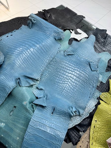 Dây thắt lưng da cá sấu handmade khâu tay thủ công TLH09 nguyên liệu