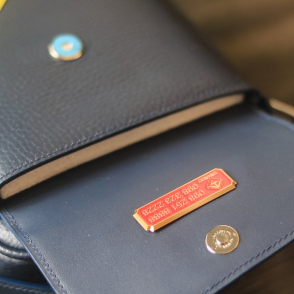 Túi da đeo chéo handmade khâu tay thủ công Lano TDH018 nắp túi