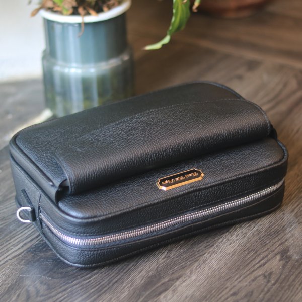 Túi đeo chéo da bò cao cấp khâu tay thủ công Lano TDH016 khoá túi