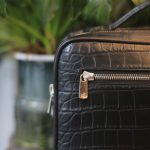 Túi Clutch da cá sấu Thái Lan cao cấp khâu tay thủ công Lano CLTK036 khoá ykk excella