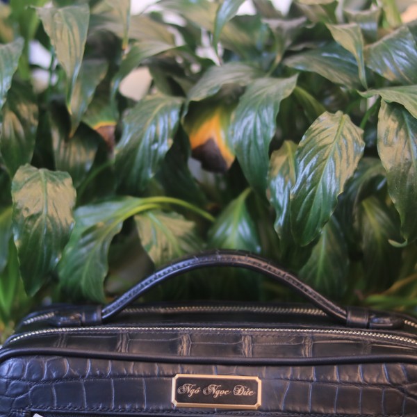 Túi Clutch da cá sấu Thái Lan cao cấp khâu tay thủ công Lano CLTK036 tag tên cá nhân hoá