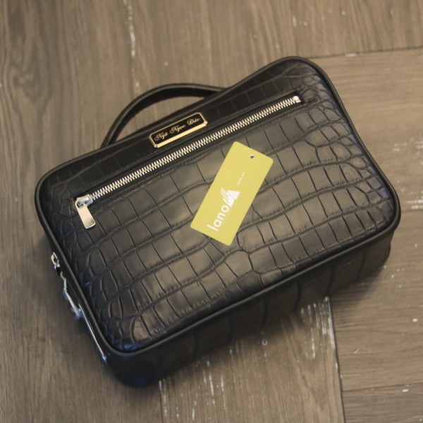 Túi Clutch da cá sấu Thái Lan cao cấp khâu tay thủ công Lano CLTK036 từ trên xuống