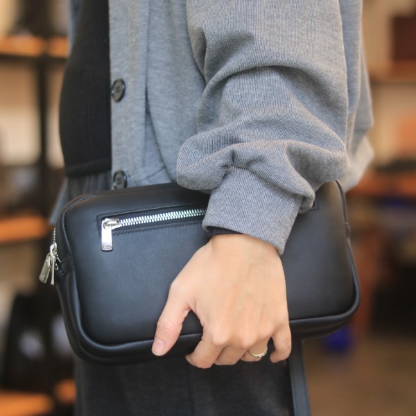 Túi da cầm tay kết hợp đeo chéo khâu tay thủ công da bò nappa Italia Lano TDH024 sang trọng