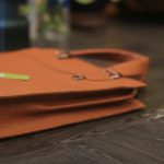 Túi da công sở handmade khâu tay thủ công da bò mil Hàn Quốc Lano TDH021 hông túi