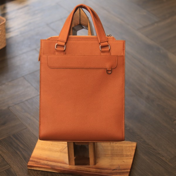 Túi da công sở handmade khâu tay thủ công da bò mil Hàn Quốc Lano TDH021 mặt trước