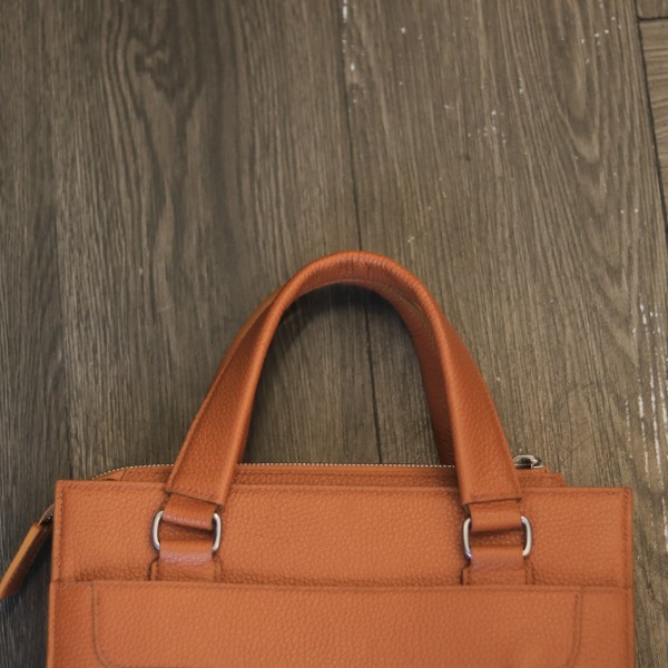 Túi da công sở handmade khâu tay thủ công da bò mil Hàn Quốc Lano TDH021 tay xách cách điệu