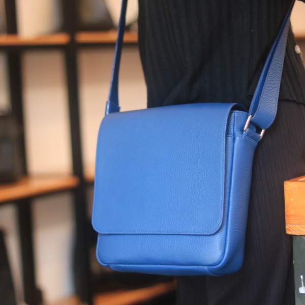 Túi da nam đeo chéo handmade khâu tay thủ công da bò togo Italia Lano TDH022 tiện lợi