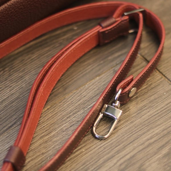 Túi đeo chéo khâu tay thủ công da bò Italia cao cấp Lano TDH020 dây đeo chéo