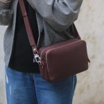 Túi đeo chéo khâu tay thủ công da bò Italia cao cấp Lano TDH020 đeo chéo