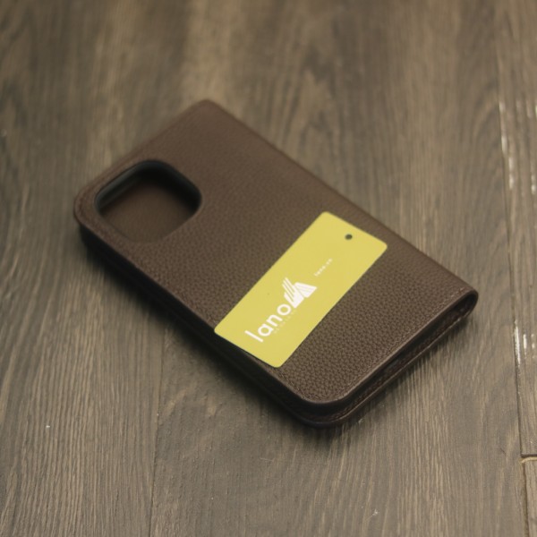 Bao da iPhone 15 Promax handmade khâu tay Lano BDH05 mặt sau