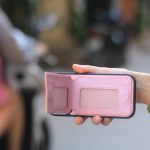 Bao da iPhone 17 Pro da bê Epsom Haas khâu tay thủ công Lano BDH06 thời trang