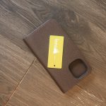 Bao da iPhone promax, Samsung S26 ultra da bê Togo Italia khâu tay lano BDH08 mặt sau
