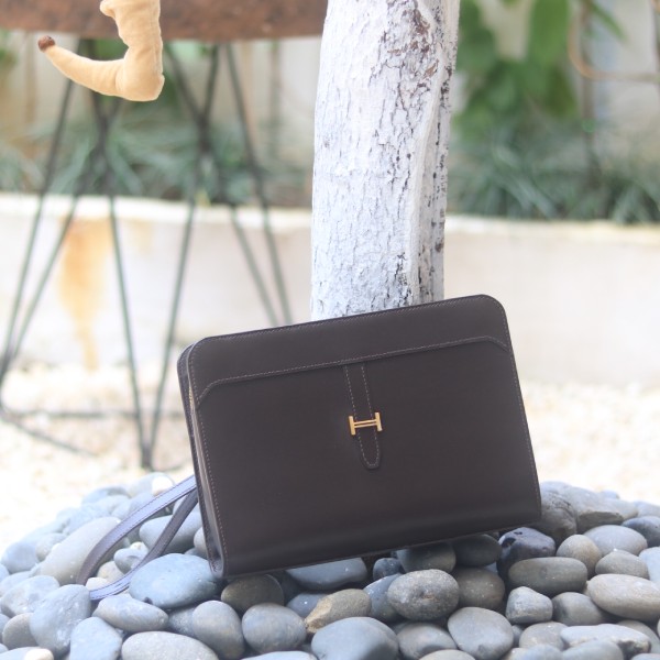 Clutch da bò nappa Italia khâu tay thủ công Lano CLTK037