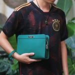 Clutch nam da bê Epsom Haas khâu tay cá nhân hoá Lano CLTK043 cầm tay sang trọng