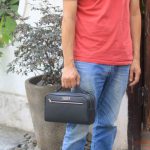 Clutch nam da bê Epsom Haas khâu tay thiết kế theo yêu cầu Lano CLTK044 mặt trước