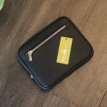 Clutch nam da bê togo Dupuy Pháp khâu tay nhỏ gọn tiện lợi Lano CLTK045 góc nghiêng