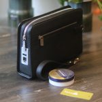 Clutch nam khâu tay thủ công da bê togo Pháp khoá vân tay Lano CLTK039 góc nghiêng
