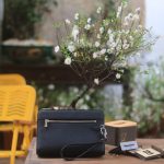 Clutch nam khâu tay thủ công da bê togo Pháp khoá vân tay Lano CLTK039 thời trang công sở