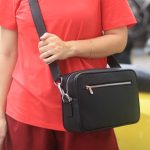 Túi da bò mil Hàn Quốc đeo chéo size to khâu tay cá nhân hoá Lano TDH032 thời trang