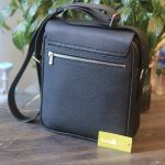 Túi da đeo chéo handmade khâu tay thủ công Lano TDH019 mặt sau