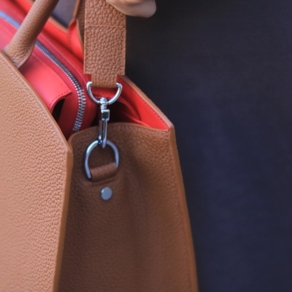 Túi tote work da bê togo Dupuy Pháp handmade khâu tay thủ công Lano TDH030 dây đeo chéo chắc chắn
